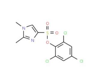 2,4,6-Trichlorophenyl 1,2-dimethyl-1H-imidazole-4-sulfonate - chemical structure image