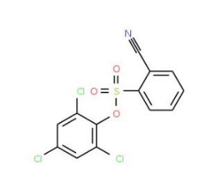 2,4,6-Trichlorophenyl 2-cyanobenzenesulfonate - chemical structure image