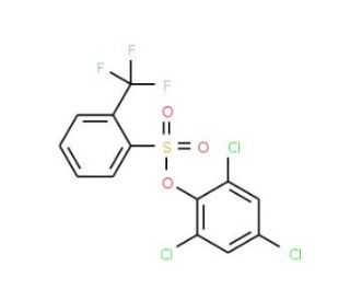 2,4,6-Trichlorophenyl 2-(trifluoromethyl)-benzenesulfonate - chemical structure image