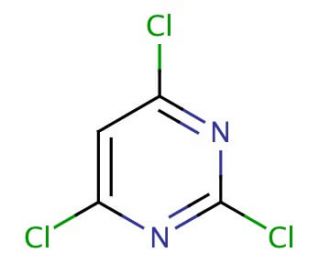 2,4,6-Trichloropyrimidine (CAS 3764-01-0) - chemical structure image