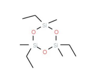 2,4,6-Triethyl-2,4,6-trimethylcyclotrisiloxane (CAS 15901-49-2) - chemical structure image