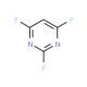 2,4,6-Trifluoropyrimidine (CAS 696-82-2) - chemical structure image
