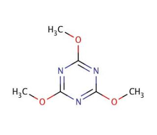 2,4,6-Trimethoxy-1,3,5-triazine (CAS 877-89-4) - chemical structure image