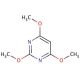 2,4,6-Trimethoxypyrimidine (CAS 13106-85-9) - chemical structure image