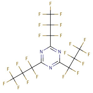 2,4,6-Tris(heptafluoropropyl)-1,3,5-triazine | CAS 915-76-4