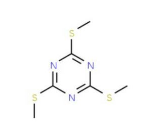 2,4,6-Tris(methylthio)-1,3,5-triazine (CAS 5759-58-0) - chemical structure image