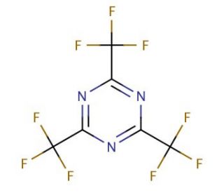 2,4,6-Tris(trifluoromethyl)-1,3,5-triazine (CAS 368-66-1) - chemical structure image