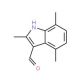 2,4,7-Trimethyl-1H-indole-3-carbaldehyde - chemical structure image