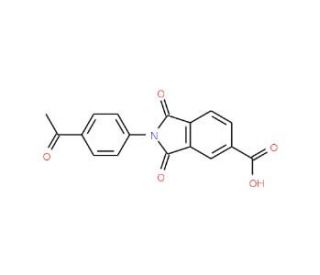 2-(4-acetylphenyl)-1,3-dioxoisoindoline-5-carboxylic acid - chemical structure image