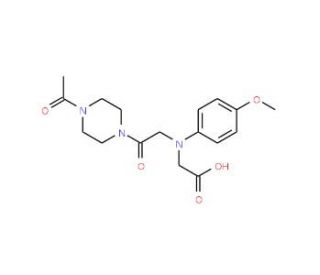 [[2-(4-Acetylpiperazin-1-yl)-2-oxoethyl]-(4-methoxyphenyl)amino]acetic acid - chemical structure image