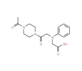 [[2-(4-Acetylpiperazin-1-yl)-2-oxoethyl](phenyl)-amino]acetic acid - chemical structure image