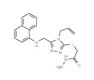 2-({4-Allyl-5-[(1-naphthylamino)methyl]-4H-1,2,4-triazol-3-yl}thio)acetohydrazide - chemical structure image