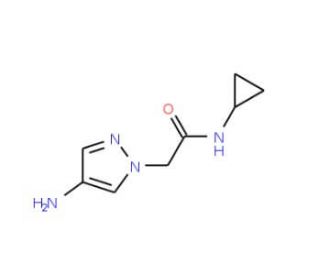 2-(4-amino-1H-pyrazol-1-yl)-N-cyclopropylacetamide - chemical structure image