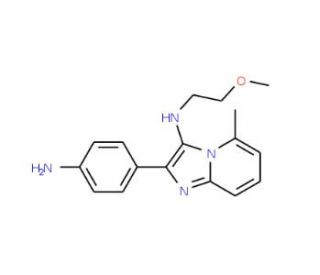 [2-(4-Amino-phenyl)-5-methyl-imidazo[1,2-a]-pyridin-3-yl]-(2-methoxy-ethyl)-amine - chemical structure image