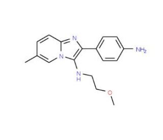 [2-(4-Amino-phenyl)-6-methyl-imidazo[1,2-a]-pyridin-3-yl]-(2-methoxy-ethyl)-amine - chemical structure image