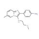 [2-(4-Amino-phenyl)-6-methyl-imidazo[1,2-a]-pyridin-3-yl]-(2-methoxy-ethyl)-amine - chemical structure image