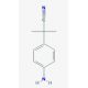 2-(4-aminophenyl)-2-methylpropanenitrile (CAS 115279-57-7) - chemical structure image