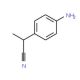 2-(4-Aminophenyl)propanenitrile (CAS 28694-90-8) - chemical structure image