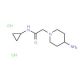 2-(4-aminopiperidin-1-yl)-N-cyclopropylacetamide dihydrochloride - chemical structure image