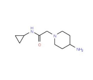 2-(4-Aminopiperidin-1-yl)-N-cyclopropylacetamide - chemical structure image