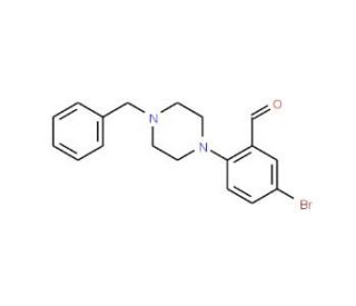2-(4-Benzyl-1-piperazino)-5-bromo-benzaldehyde (CAS 883512-03-6) - chemical structure image