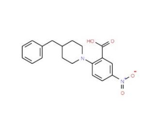 2-(4-Benzyl-piperidin-1-yl)-5-nitro-benzoic acid - chemical structure image