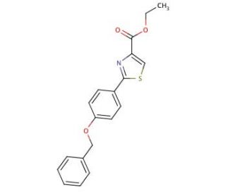 2-(4-Benzyloxyphenyl)thiazole-4-carboxylic acid ethyl ester (CAS 885279-35-6) - chemical structure image