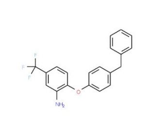 2-(4-Benzylphenoxy)-5-(trifluoromethyl)aniline - chemical structure image