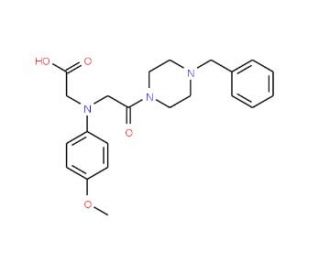 [[2-(4-Benzylpiperazin-1-yl)-2-oxoethyl]-(4-methoxyphenyl)amino]acetic acid - chemical structure image