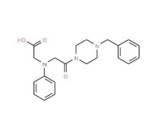[[2-(4-Benzylpiperazin-1-yl)-2-oxoethyl](phenyl)-amino]acetic acid - chemical structure image