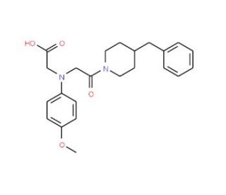 [[2-(4-Benzylpiperidin-1-yl)-2-oxoethyl]-(4-methoxyphenyl)amino]acetic acid - chemical structure image