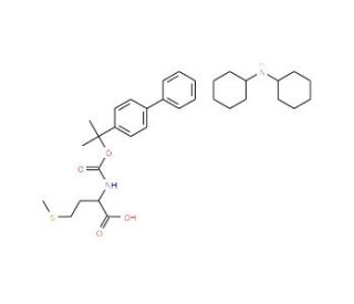2-(4-Biphenylyl)isopropyloxycarbonyl-L-Methionine dicyclohexylammonium salt (CAS 18635-05-7) - chemical structure image
