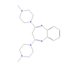 2,4-Bis(4-methyl-1-piperazinyl)-3H-1,5-benzodiazepine (CAS 733811-07-9) - chemical structure image