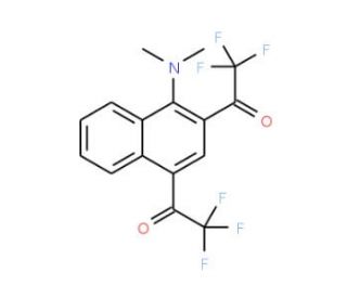 2,4-Bis(trifluoroacetyl)-N,N-dimethylnaphth-1ylamine (CAS 115975-33-2) - chemical structure image