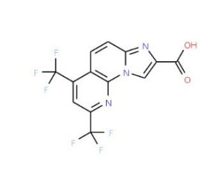 2,4-Bis(trifluoromethyl)imidazo[1,2-a][1,8]-naphthyridine-8-carboxylic acid - chemical structure image