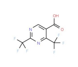 2,4-Bis-(trifluoromethyl)pyrimidine-5-carboxylicacid (CAS 188781-46-6) - chemical structure image