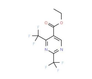 2,4-Bis-(trifluoromethyl)pyrimidine-5-carboxylicacid ethyl ester (CAS 188781-15-9) - chemical structure image