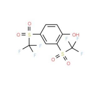 2,4-bis[(trifluoromethyl)sulfonyl]phenol (CAS 15183-81-0) - chemical structure image