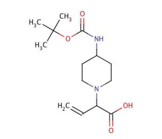 2-(4-Boc-piperazin-1-yl)-2-(furan-2-yl)acetic acid (CAS 870719-85-0) - chemical structure image