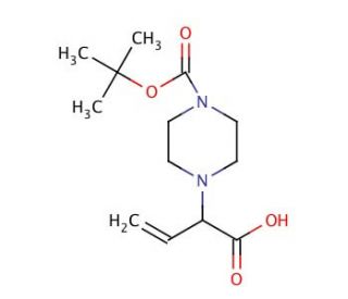 2-(4-Boc-piperazin-1-yl)-3-butenoic acid (CAS 870703-78-9) - chemical structure image