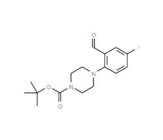 2-(4-Boc-piperazino-1-yl)-5-fluorobenzaldehyde (CAS 697305-53-6) - chemical structure image