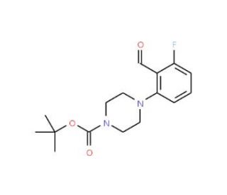 2-(4-Boc-piperazino-1-yl)-6-fluorobenzaldehyde (CAS 851753-43-0) - chemical structure image