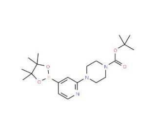 2-(4-BOC-piperazino)pyridine-4-boronic acid, pinacol ester (CAS 936250-21-4) - chemical structure image