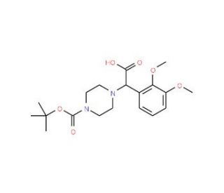 2-(4-Boc-piperazinyl)-2-(2,3-dimethoxyphenyl)acetic acid (CAS 885274-63-5) - chemical structure image