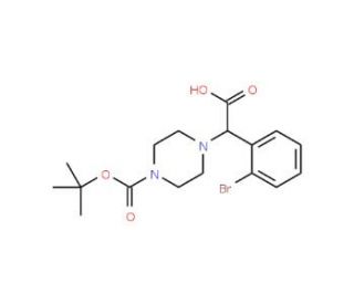 2-(4-Boc-piperazinyl)-2-(2-bromophenyl)acetic acid (CAS 885273-04-1) - chemical structure image