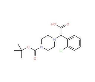 2-(4-Boc-piperazinyl)-2-(2-chlorophenyl)acetic acid (CAS 885272-96-8) - chemical structure image