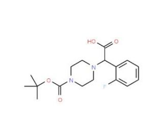 2-(4-Boc-piperazinyl)-2-(2-fluorophenyl)acetic acid (CAS 444892-80-2) - chemical structure image