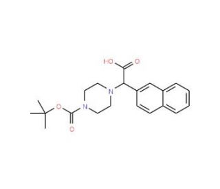 2-(4-Boc-piperazinyl)-2-(2-naphthalenyl)acetic acid (CAS 885274-80-6) - chemical structure image