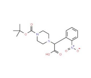 2-(4-Boc-piperazinyl)-2-(2-nitrophenyl)acetic acid (CAS 885274-14-6) - chemical structure image