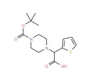 2-(4-Boc-piperazinyl)-2-(2-thienyl)acetic acid (CAS 763109-79-1) - chemical structure image